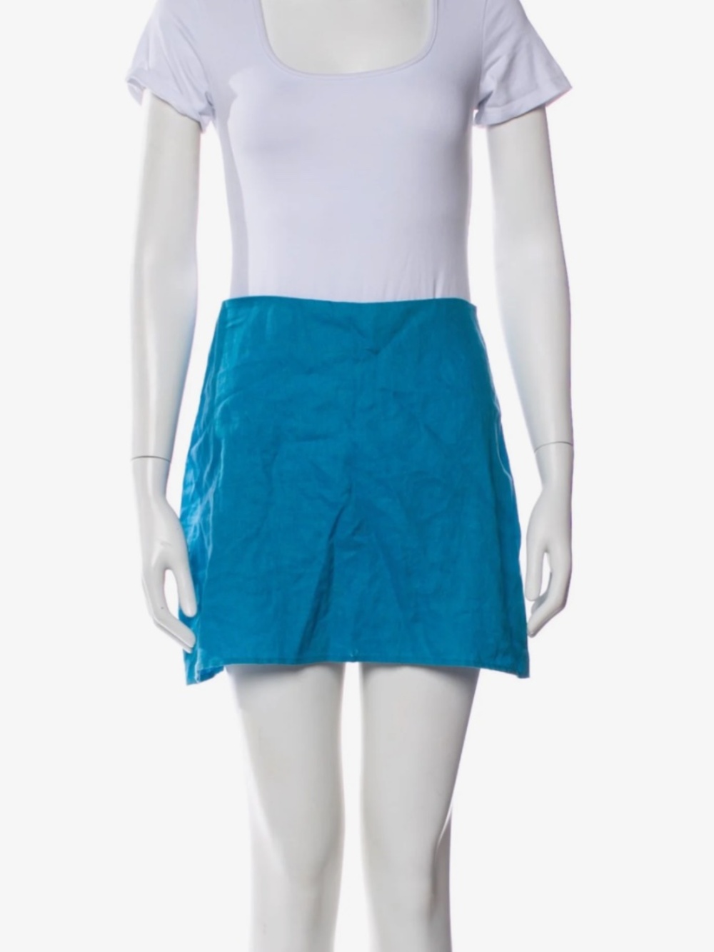 Reformation Linen Veranda Skirt in Grotto NWT